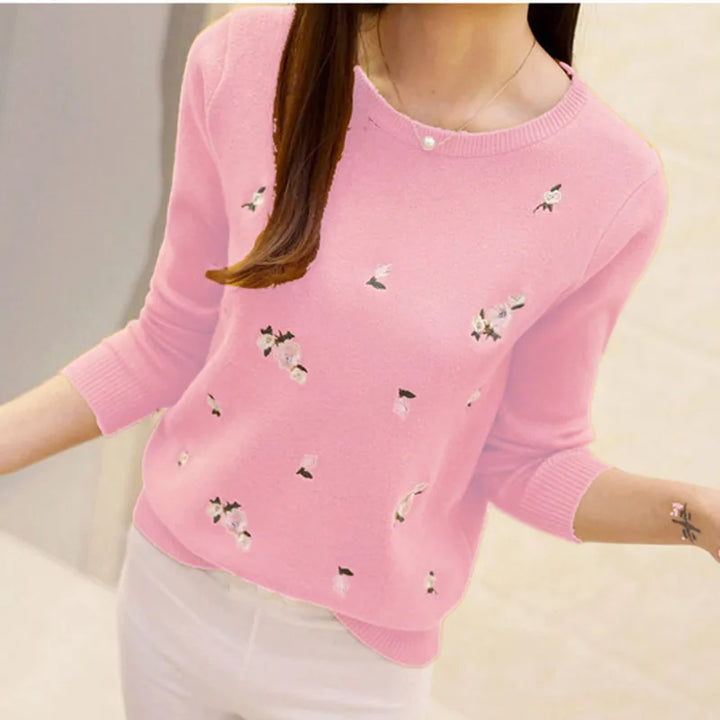 Jacaranda Cozy Knit Sweater, view 4 - Elena Harper