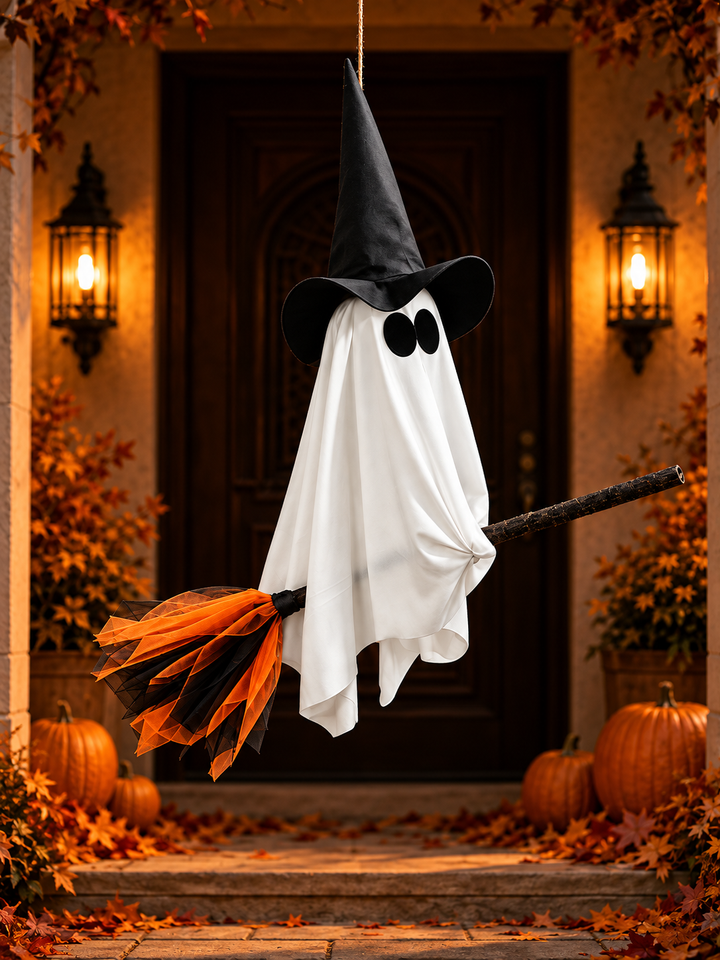 Flying Ghost Witch Hanging Halloween Decoration