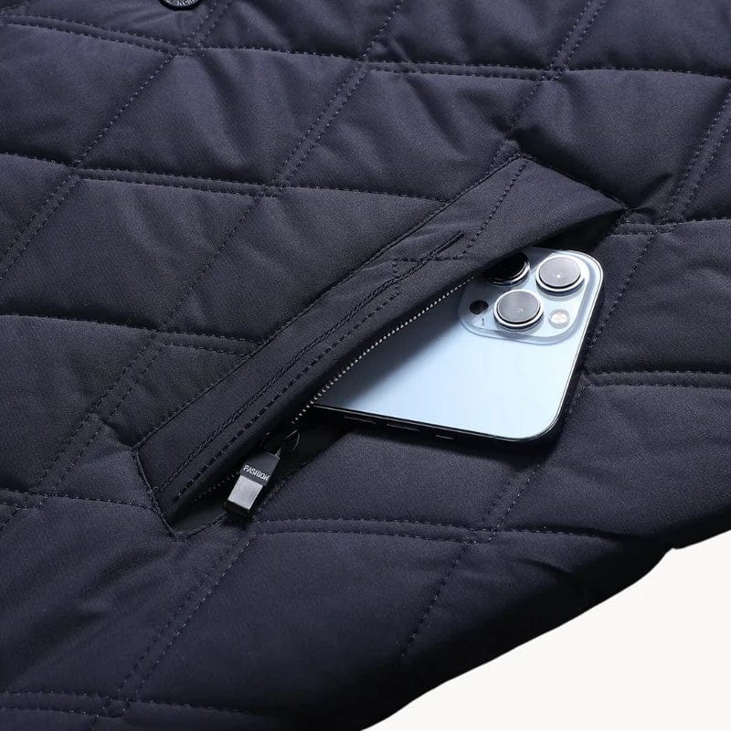 Classic Quilted Winter Jacket for Men – Stylish, Warm, and Functional