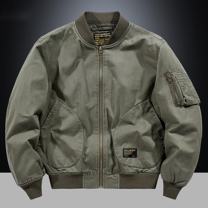 Men's Ribbed Finish Bomber Jacket