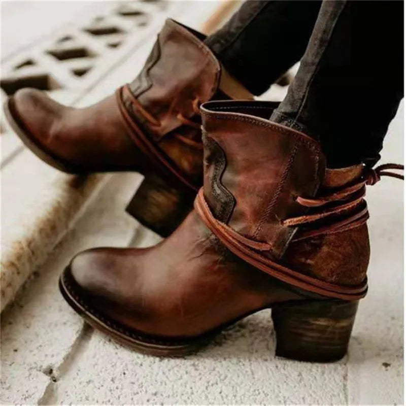 Vintage Leather Western Boots