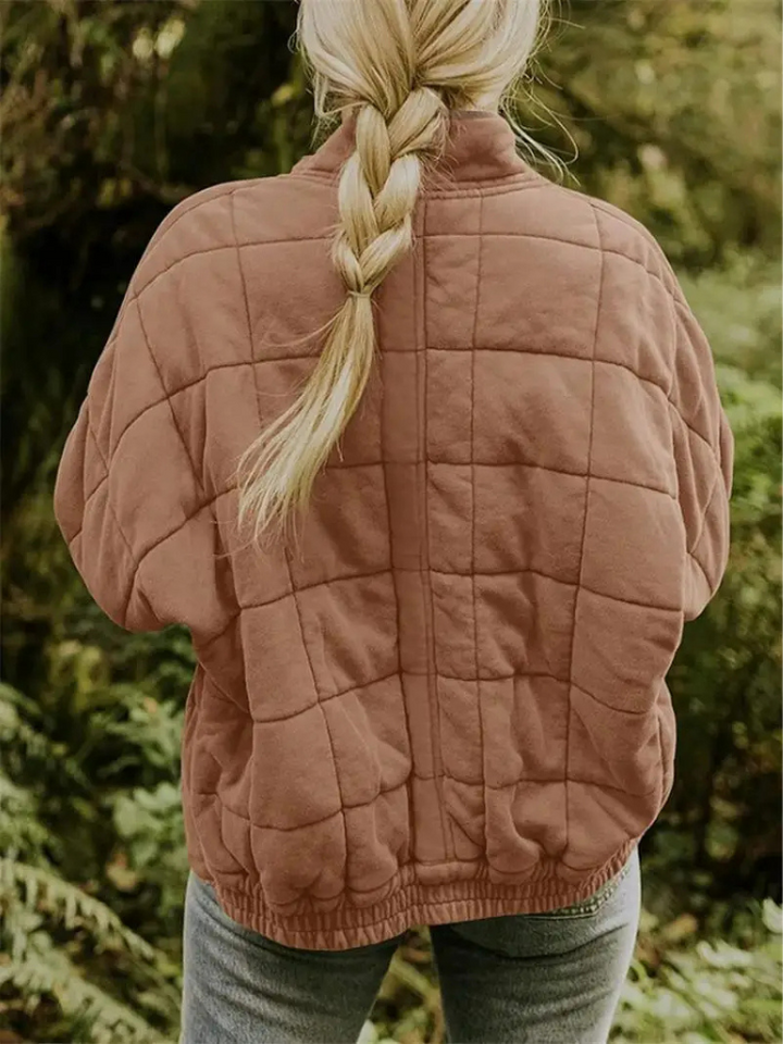 Agnès - Elegant Quilted Zip-Up Down Jacket