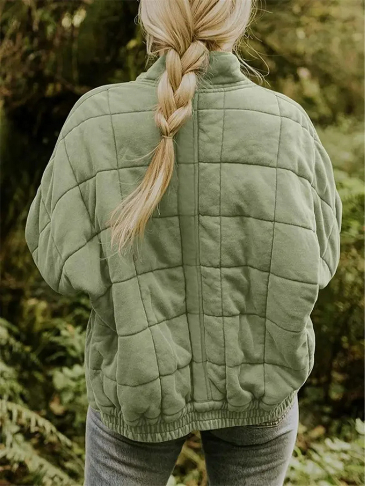 Agnès - Elegant Quilted Zip-Up Down Jacket