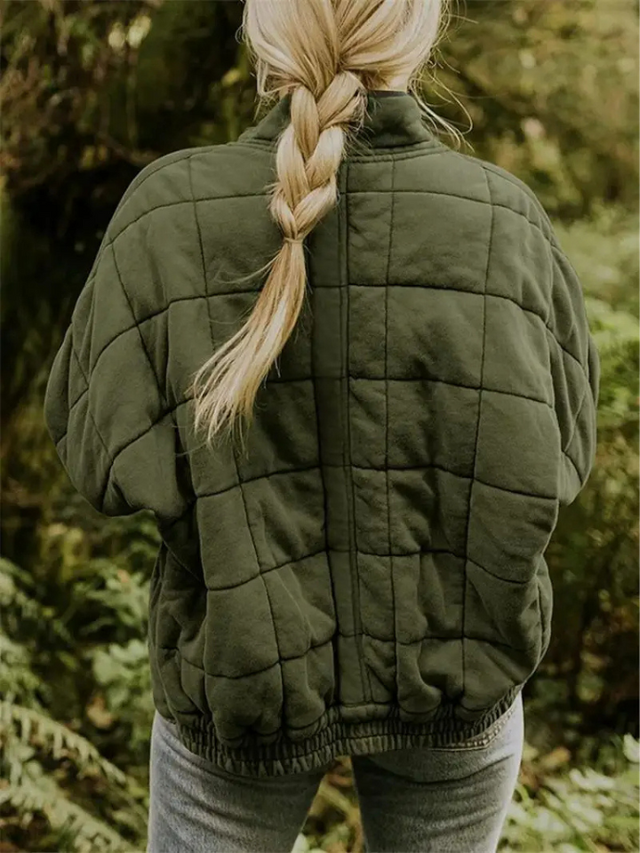 Agnès - Elegant Quilted Zip-Up Down Jacket