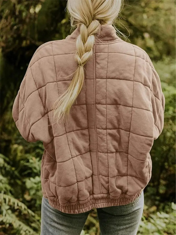 Agnès - Elegant Quilted Zip-Up Down Jacket