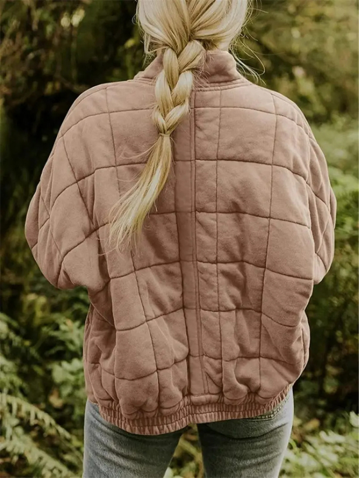 Agnès - Elegant Quilted Zip-Up Down Jacket