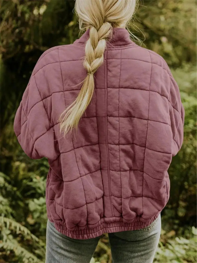 Agnès - Elegant Quilted Zip-Up Down Jacket