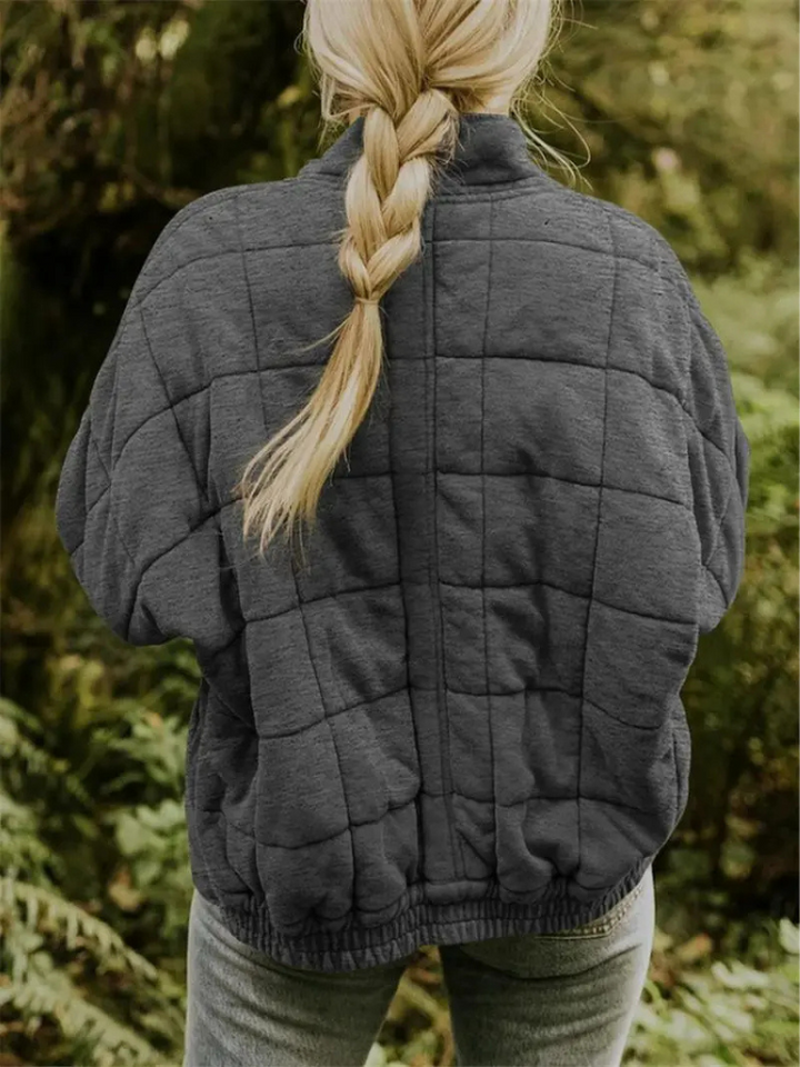 Agnès - Elegant Quilted Zip-Up Down Jacket
