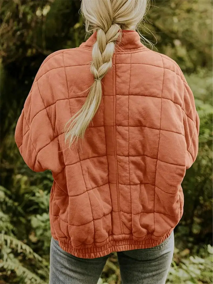 Agnès - Elegant Quilted Zip-Up Down Jacket
