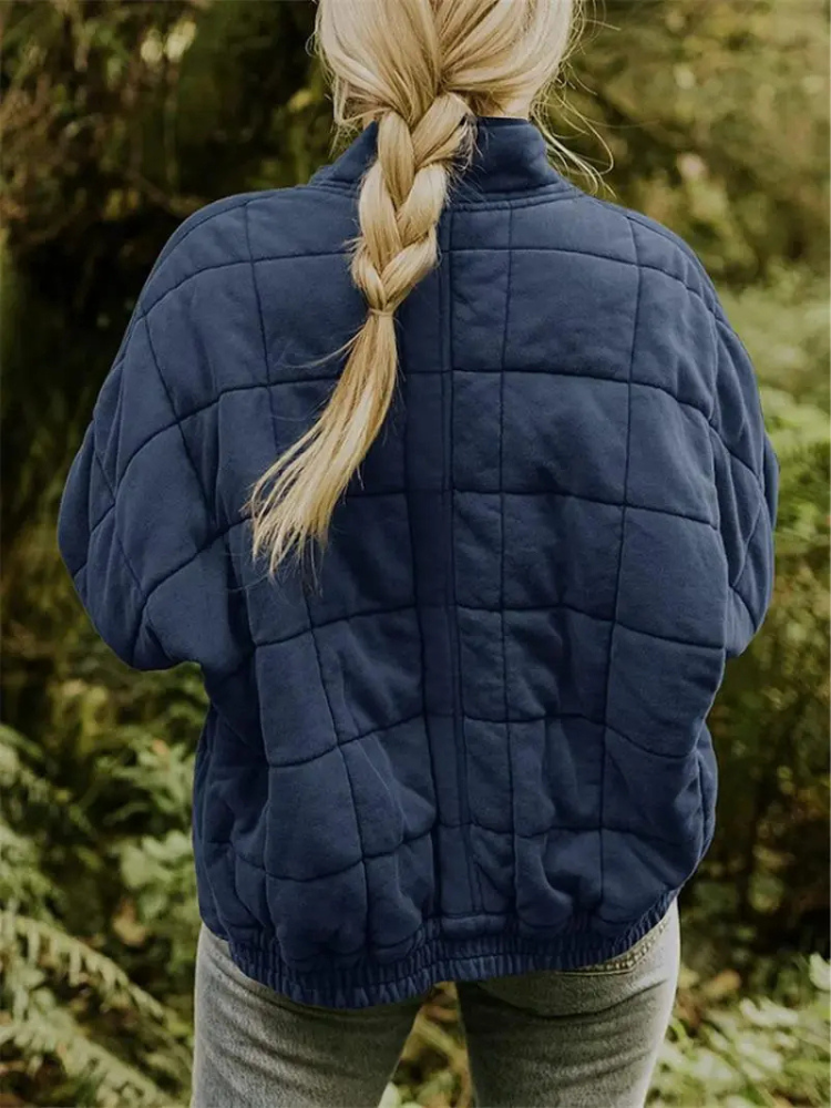 Agnès - Elegant Quilted Zip-Up Down Jacket