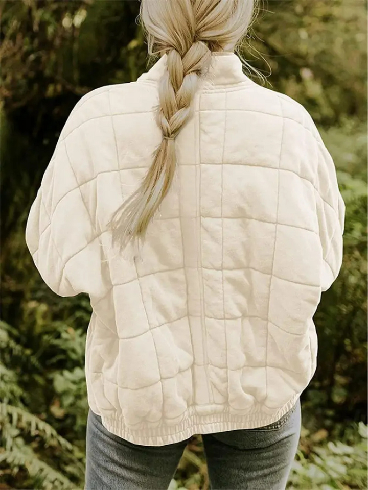 Agnès - Elegant Quilted Zip-Up Down Jacket