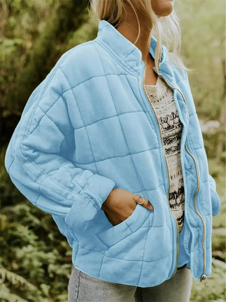 Agnès - Elegant Quilted Zip-Up Down Jacket