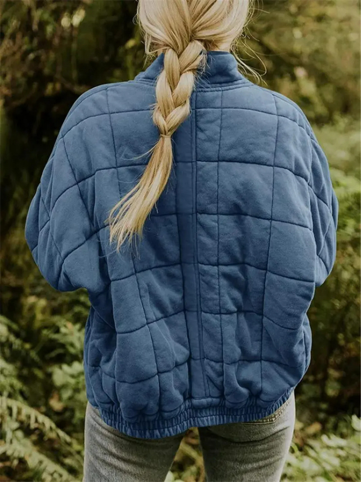Agnès - Elegant Quilted Zip-Up Down Jacket
