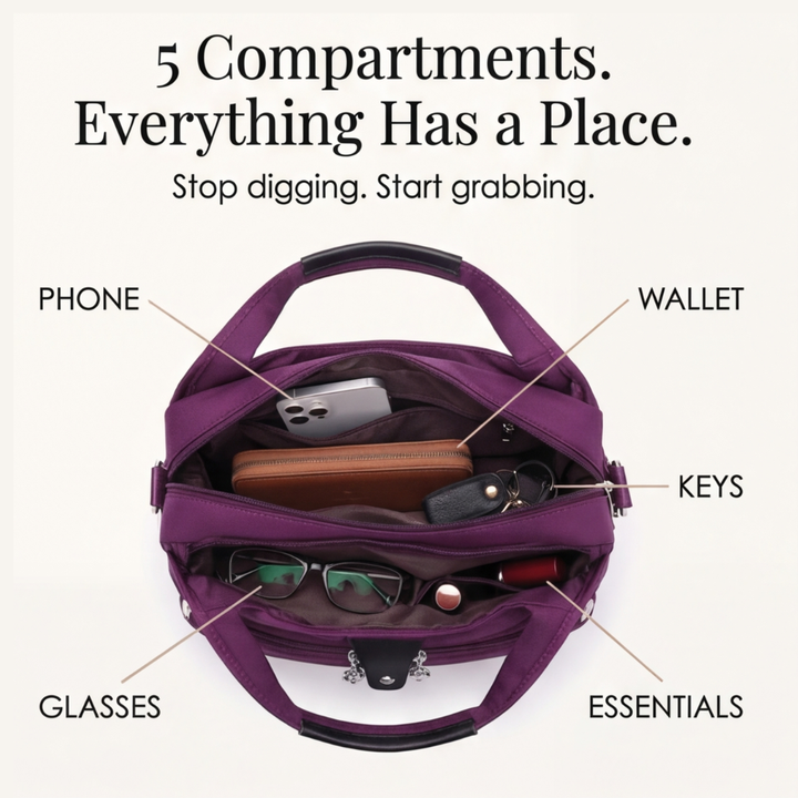 Carreau Multi Pocket Crossbody Bag - Elena Harper