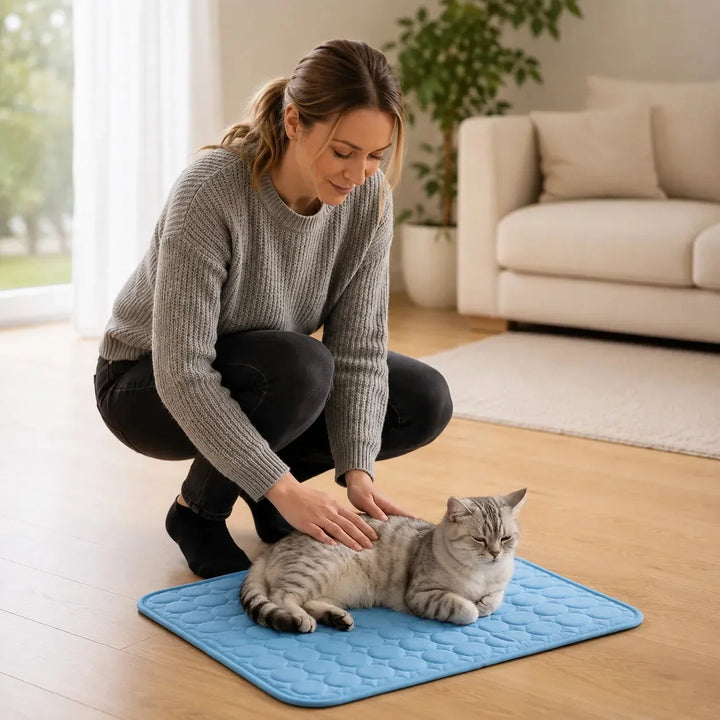 Coolabee Cooling Mat for Dogs & Cats, No-Freeze Washable Pet Pad - Elena Harper