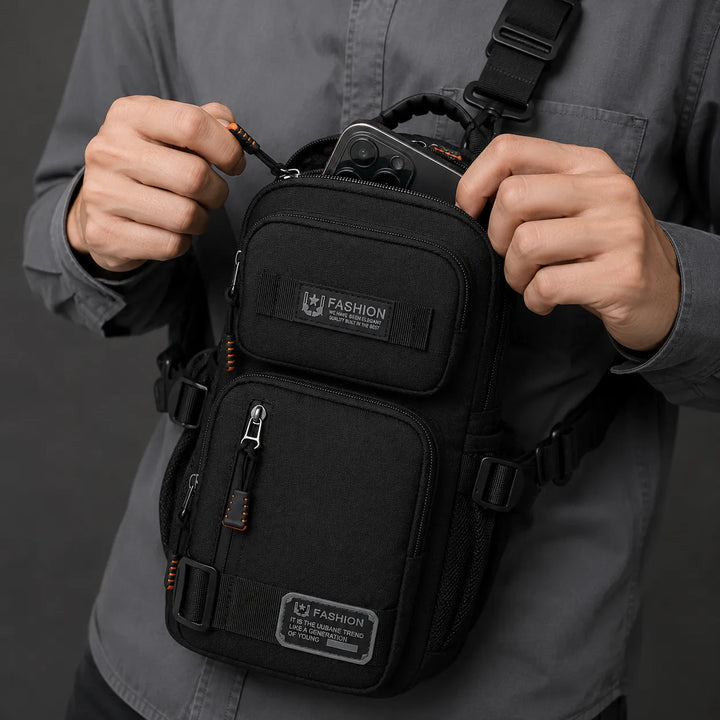 Cargolo Adjustable Chest Sling Bag Multi-Pockets - Elena Harper