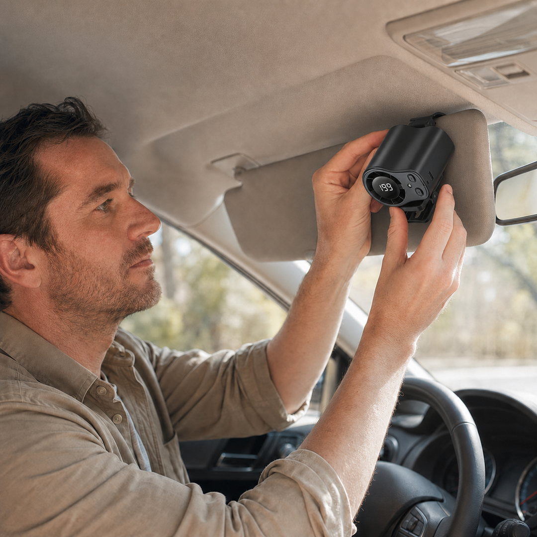 Coolnix Portable Clip On Car Fan with LED Display - Elena Harper