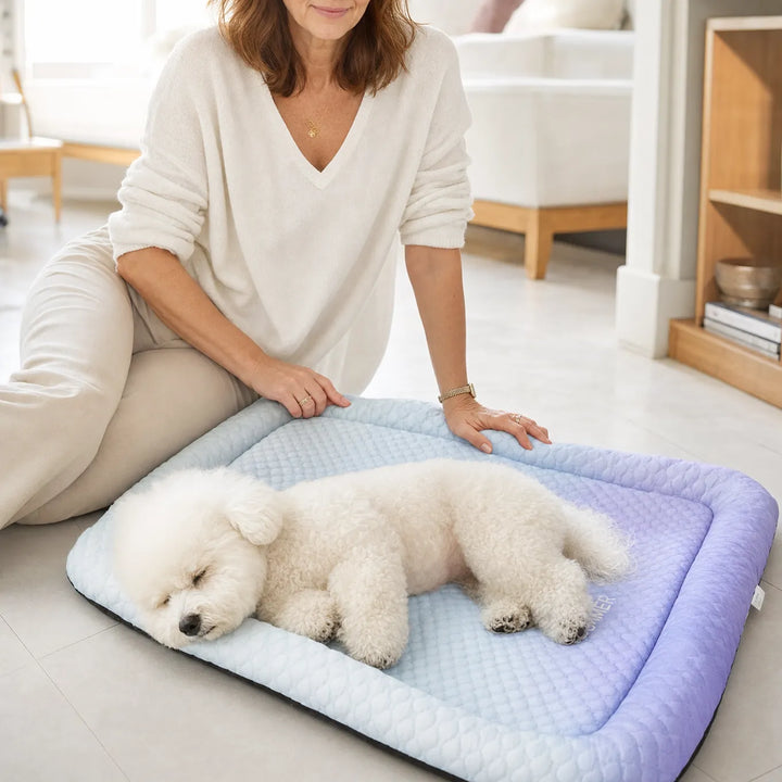 Coolaby Ice Silk-look Pet Cooling Mat for Dogs and Cats, Padded Non-Slip Summer Bed - Elena Harper