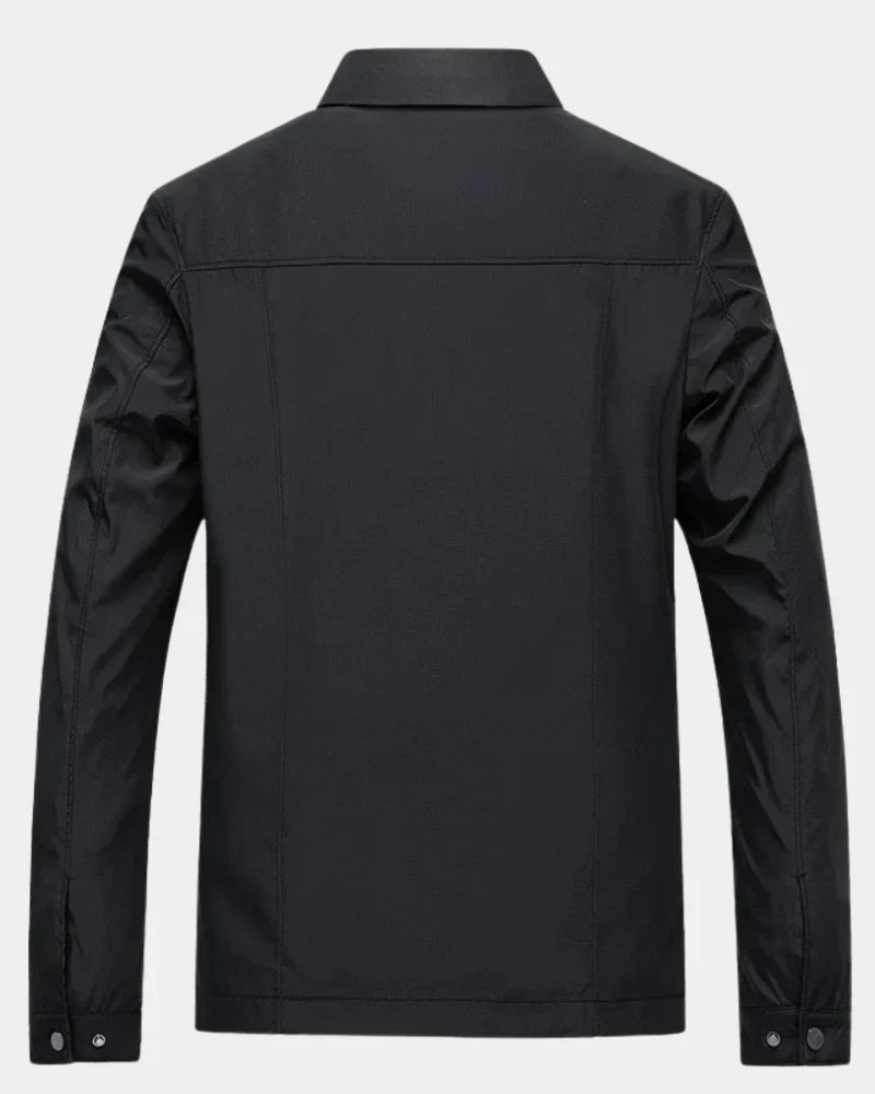Men's Jacket Regular Fit Lapel Collar Wind Protection with Pockets