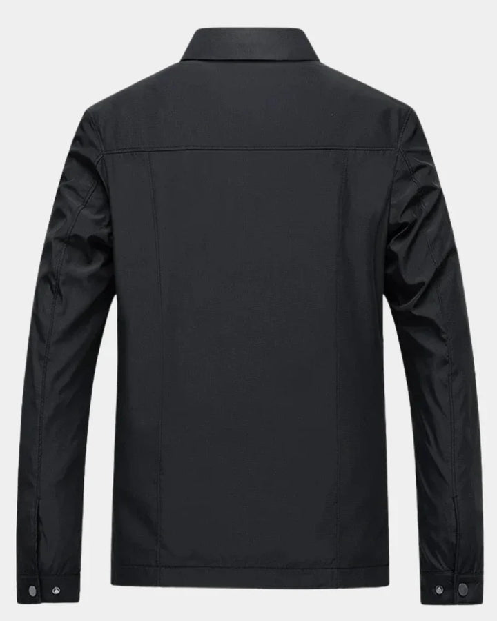 Men's Jacket Regular Fit Lapel Collar Wind Protection with Pockets