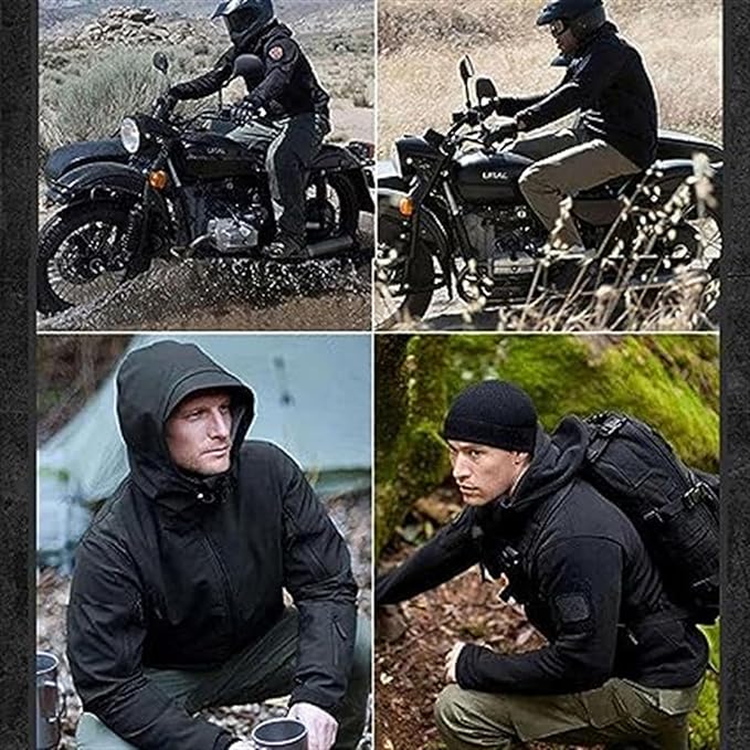 Men's Winter Jacket Windproof Weather Protection with Zipper Pockets