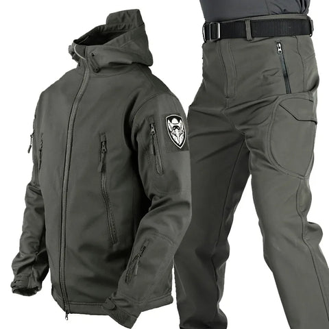 Men's Winter Jacket Windproof Weather Protection with Zipper Pockets