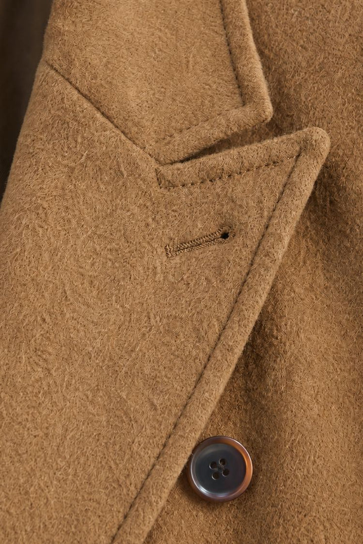 Men's Double-Breasted Coat | Notched Lapel & Long Form