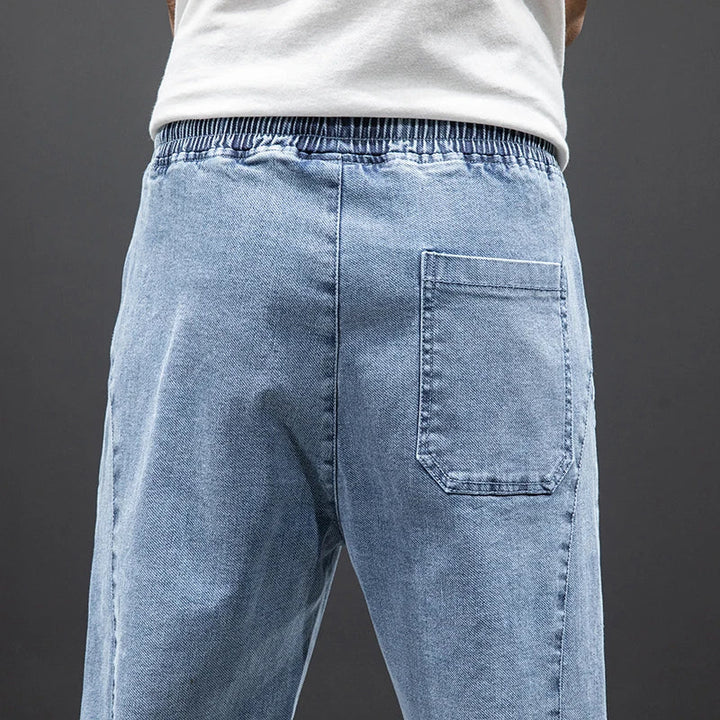 Men’s Denim Jogger Pants | Drawstring Cuffed Fit