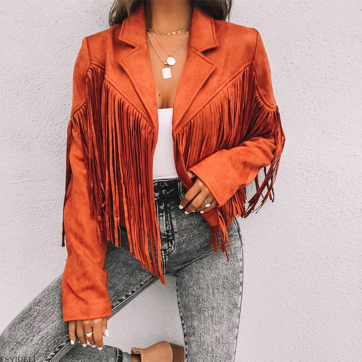 Dahlia - Suede Jacket with Fringes