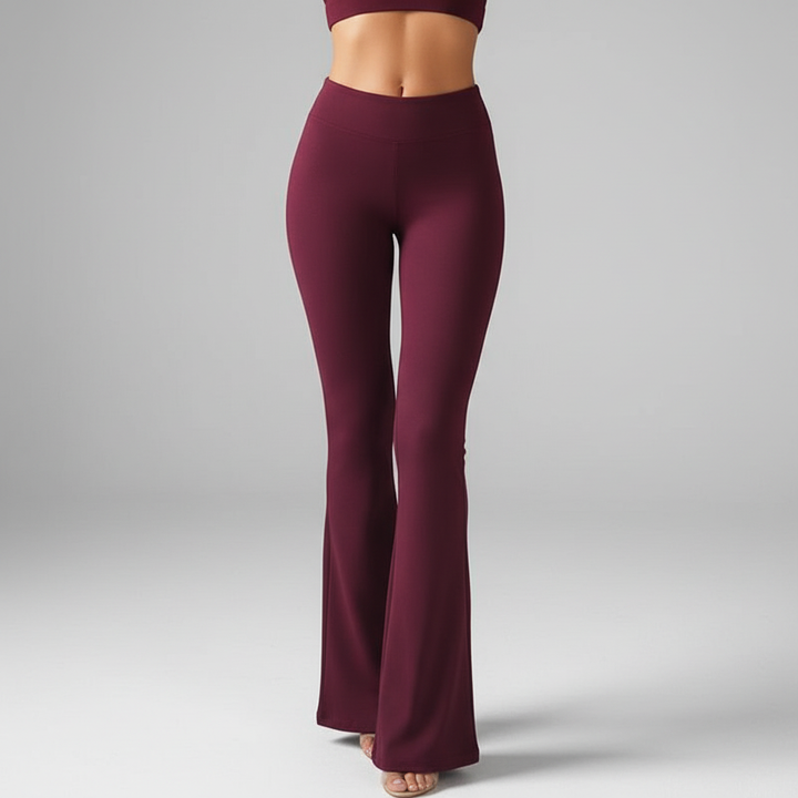 High-Waisted Flared Trousers - Annika