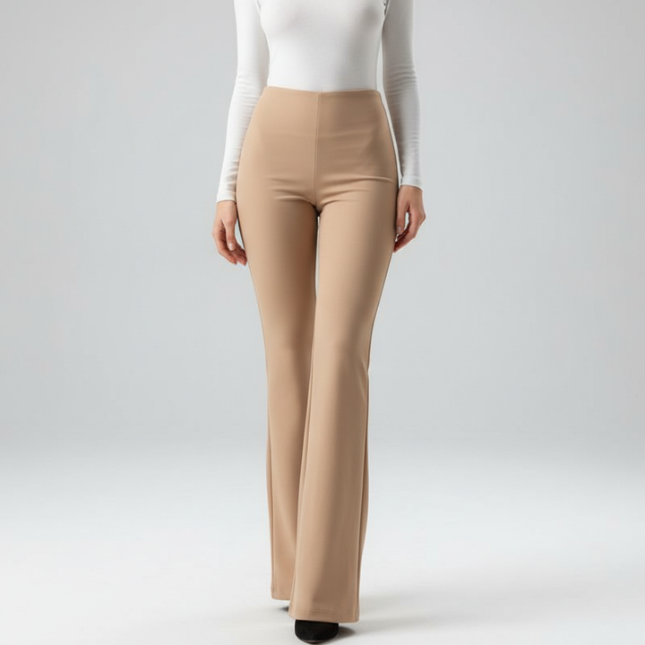 High-Waisted Flared Trousers - Annika
