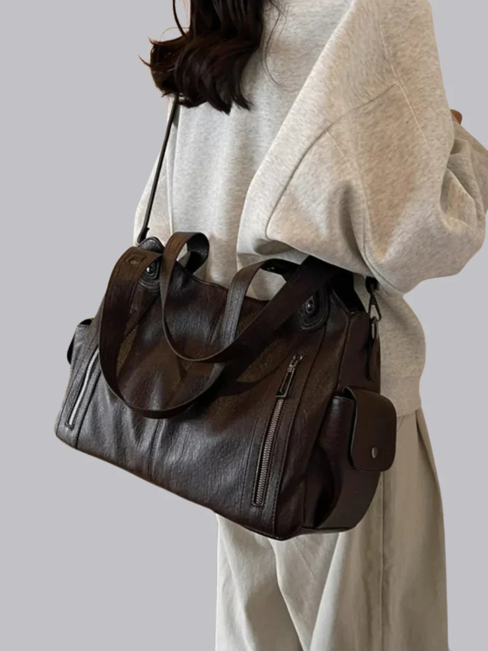 Asha Elegant and Practical Shoulder Bag, view 8 - Elena Harper