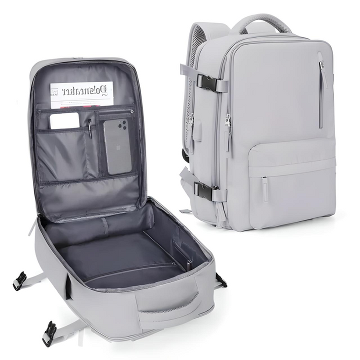 Explorer Expandable Carry-On Backpack, view 6 - Elena Harper
