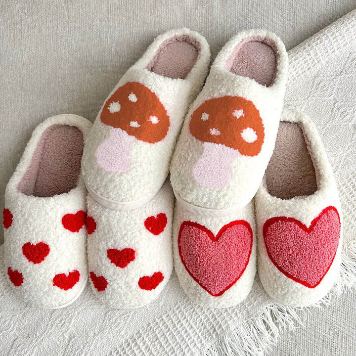 Women's House Slippers with Hearts - Valery