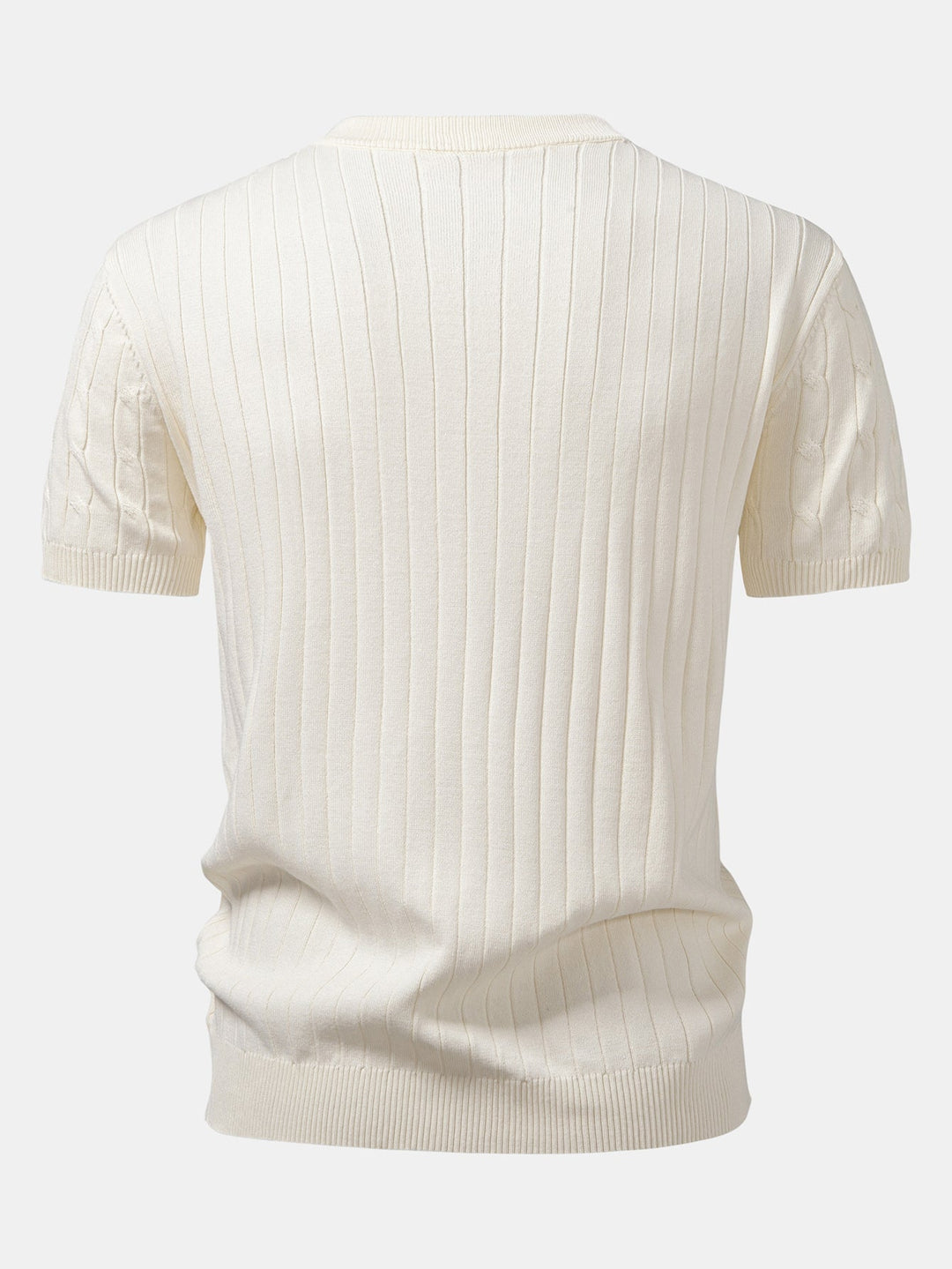 Twisted Knit Henley Shirt & Slim Fit Narrow Leg Pants - Elena Harper