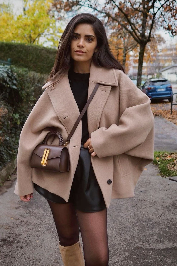 Linsey Trendy Oversized Wool Coat, view 10 - Elena Harper