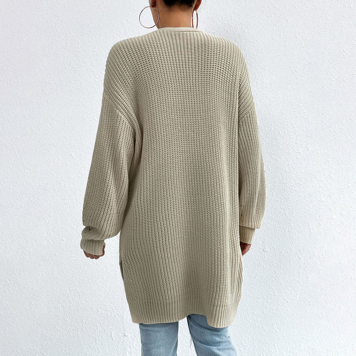 Casual Solid Color Knitted Cardigan