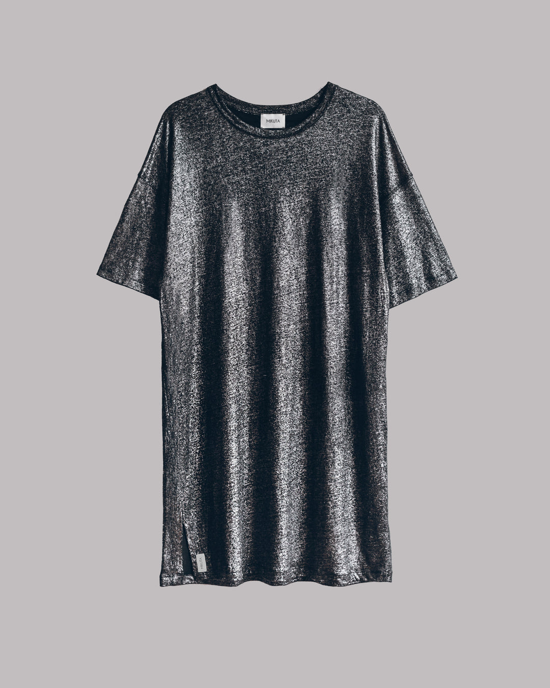 Kylie The Dark and Shiny Linen Dress, view 3 - Elena Harper