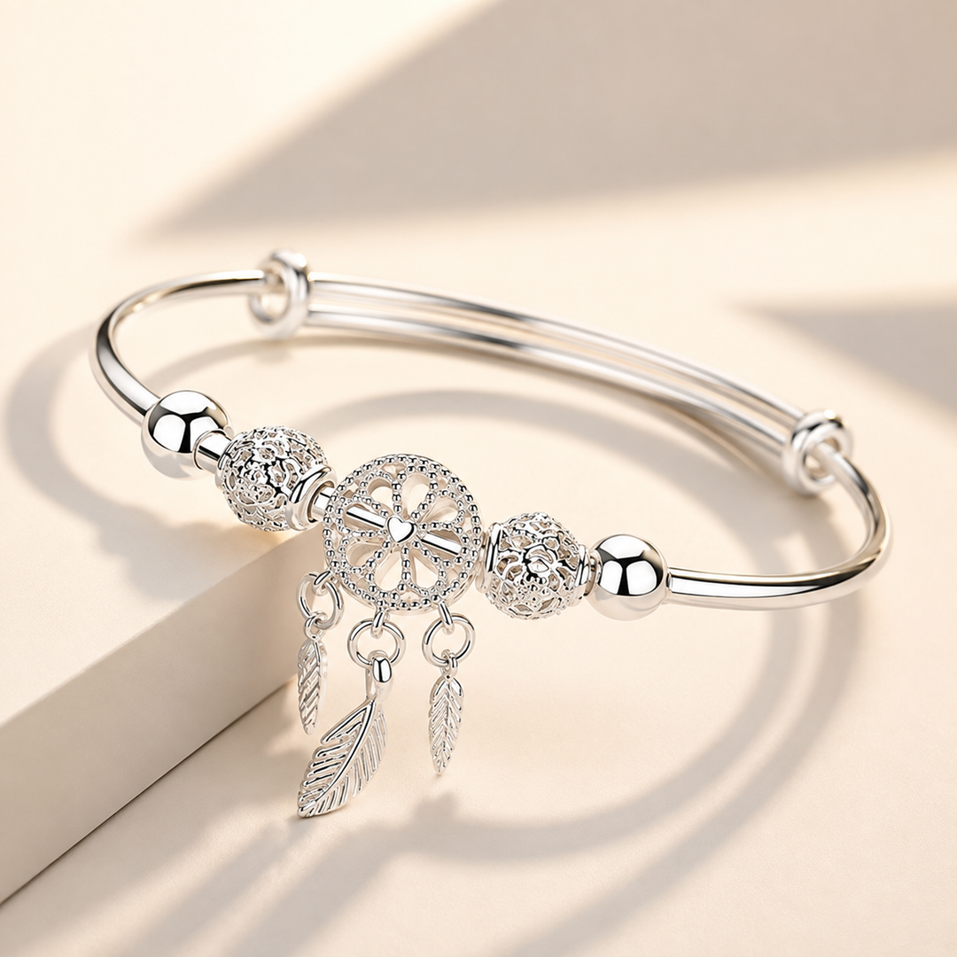 Aiyana Adjustable Dreamcatcher Bracelet, view 3 - Elena Harper
