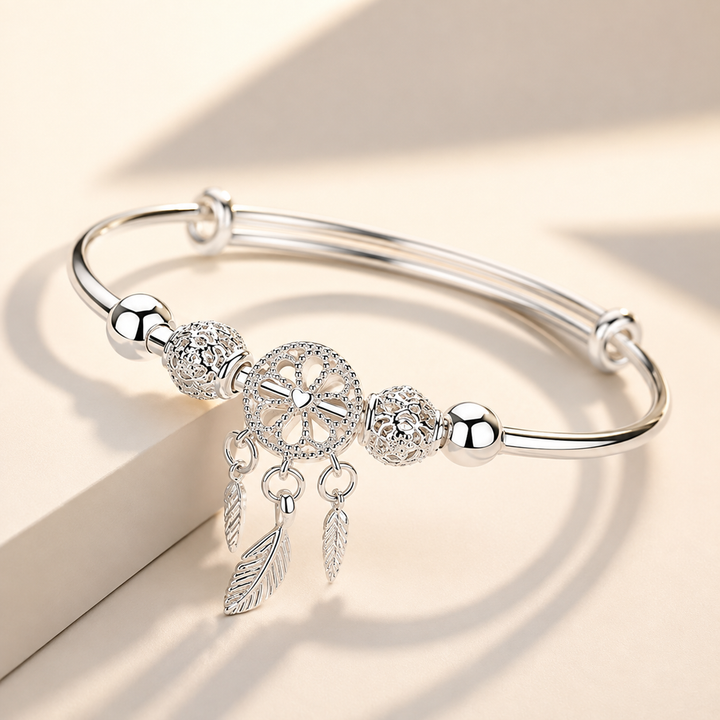 Aiyana Adjustable Dreamcatcher Bracelet, view 3 - Elena Harper