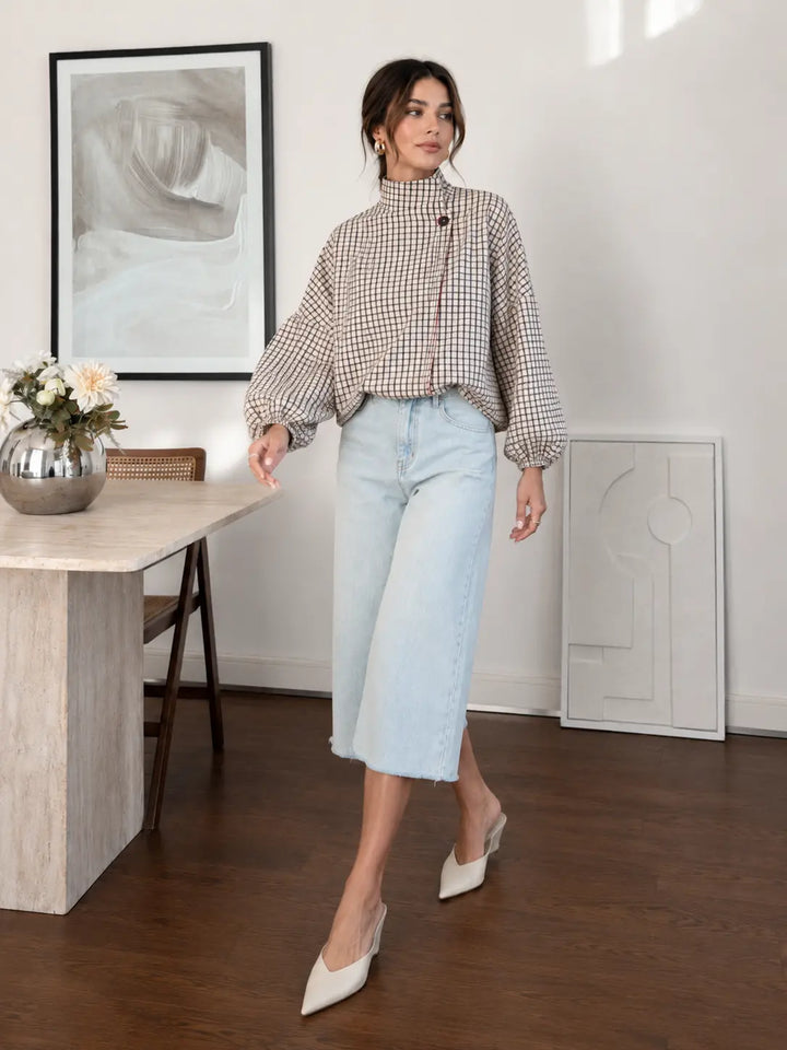 Heritage Check Balloon Jacket