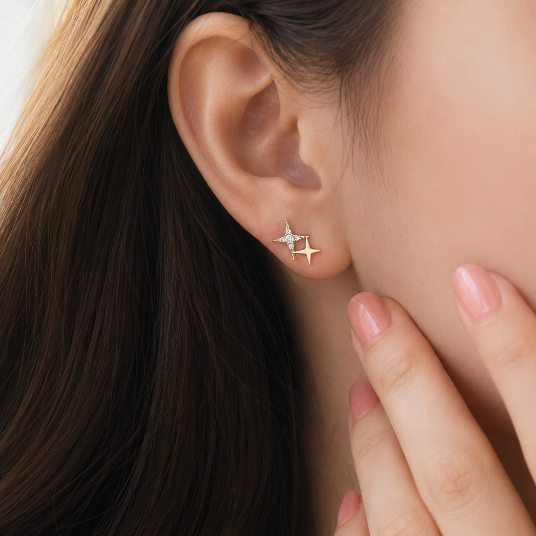Astrid Sparkling Star Earrings - Elena Harper