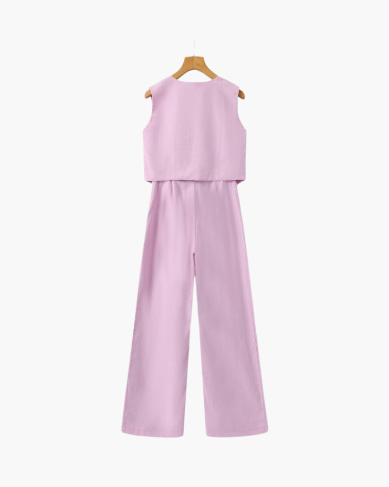 Linen Two-piece Set, view 6 - Elena Harper