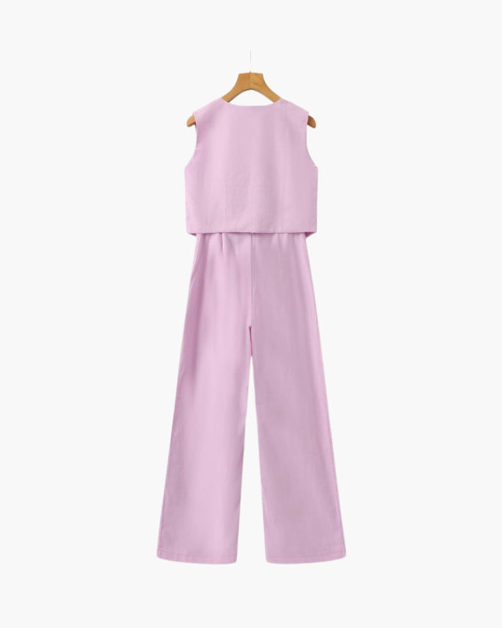 Linen Two-piece Set, view 6 - Elena Harper