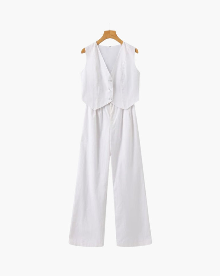 Linen Two-piece Set, view 5 - Elena Harper