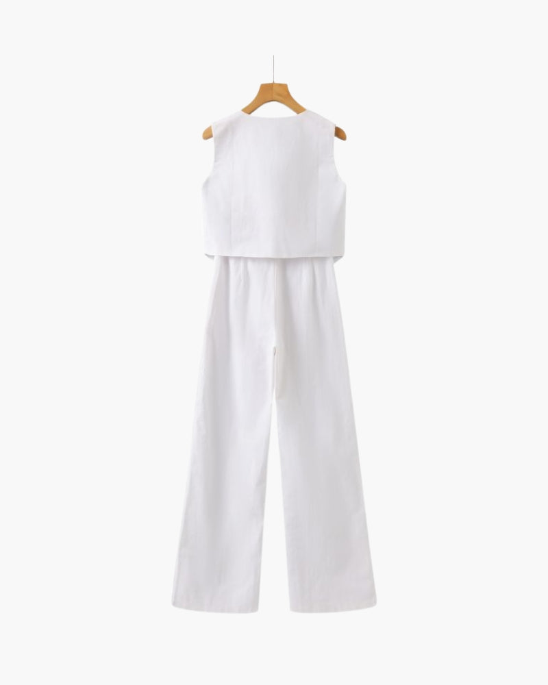 Linen Two-piece Set, view 7 - Elena Harper