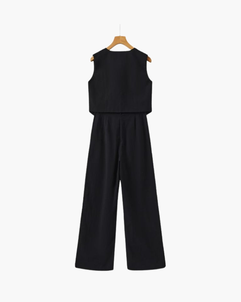 Linen Two-piece Set, view 4 - Elena Harper