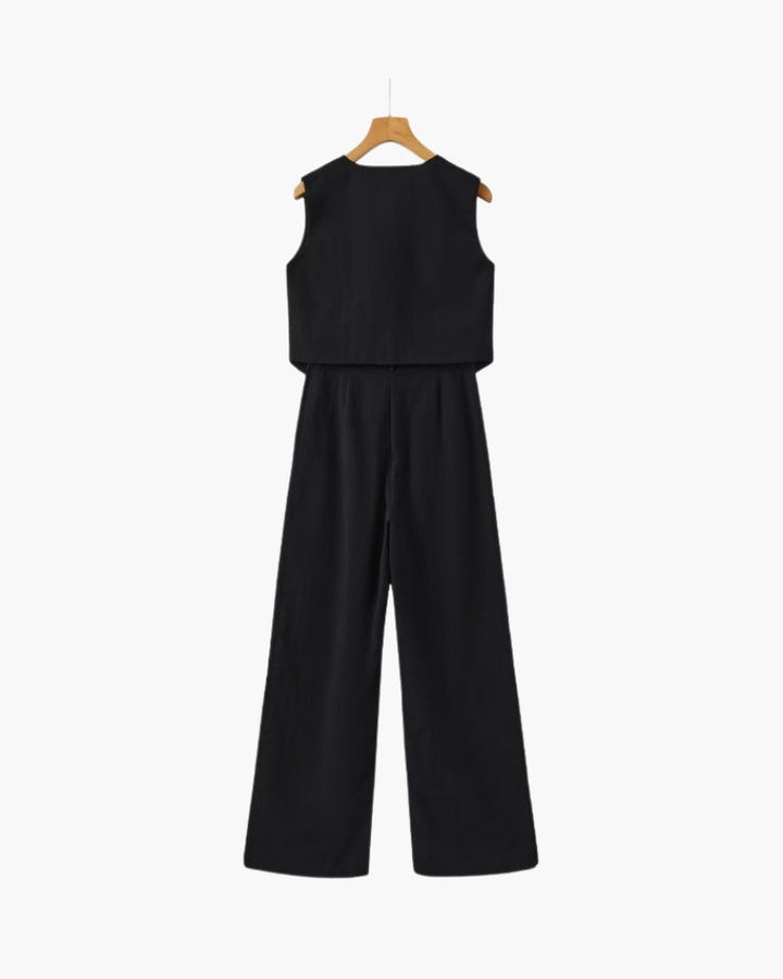 Linen Two-piece Set, view 4 - Elena Harper