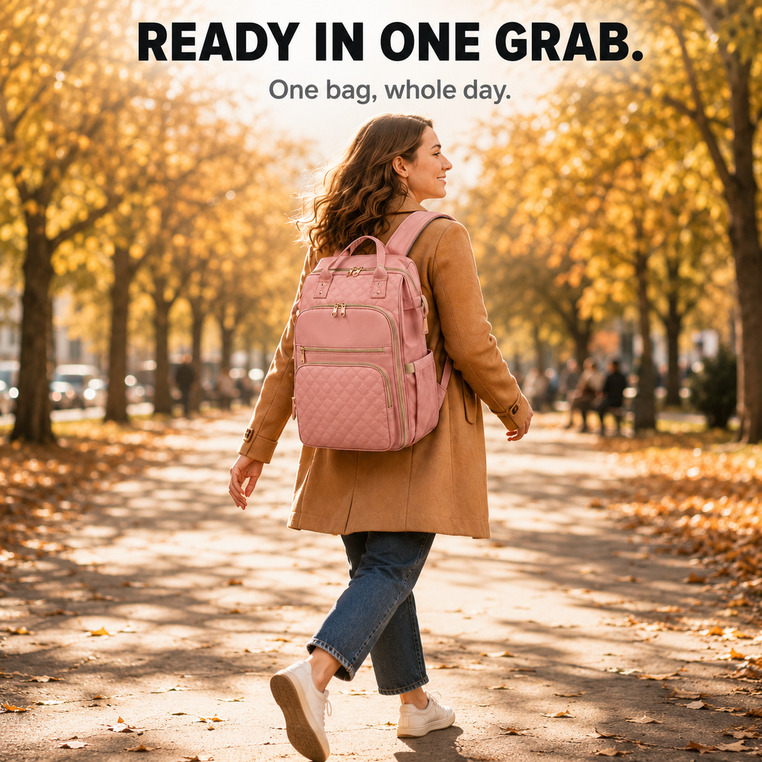 Carryla Insulated Backpack with Lunch Box, Laptop Sleeve, Waterproof Oxford - Elena Harper