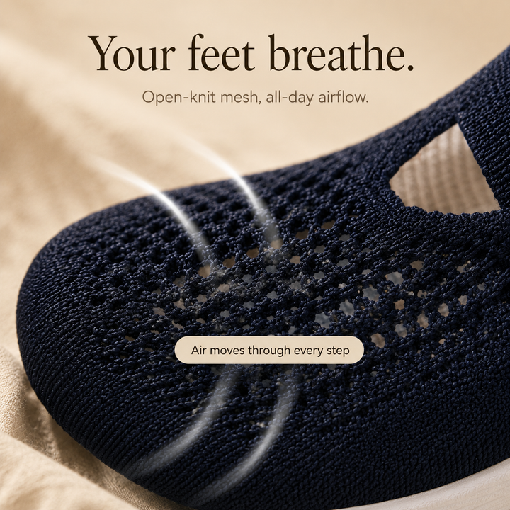 Airessa Breathable Mesh Slip-On Mules with Cushioned Air Sole - Elena Harper
